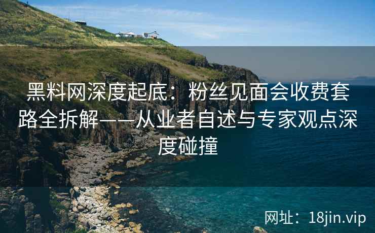 黑料网深度起底：粉丝见面会收费套路全拆解——从业者自述与专家观点深度碰撞