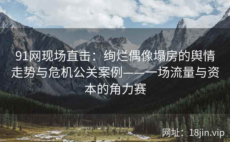 91网现场直击：绚烂偶像塌房的舆情走势与危机公关案例——一场流量与资本的角力赛