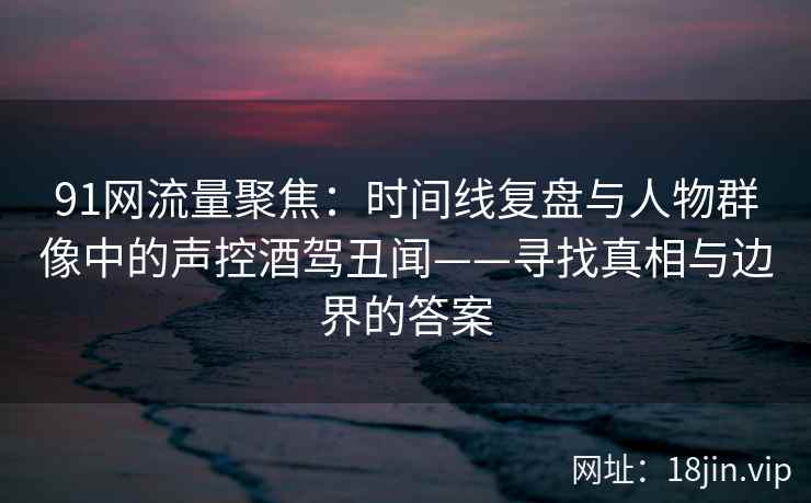 91网流量聚焦：时间线复盘与人物群像中的声控酒驾丑闻——寻找真相与边界的答案