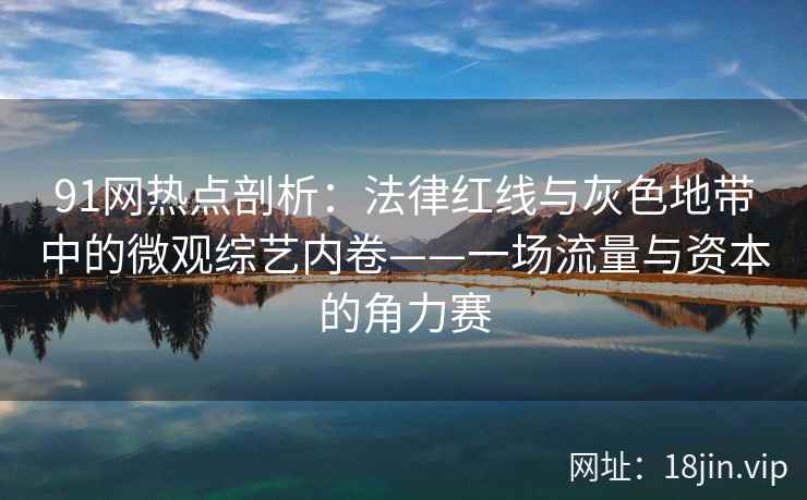 91网热点剖析：法律红线与灰色地带中的微观综艺内卷——一场流量与资本的角力赛