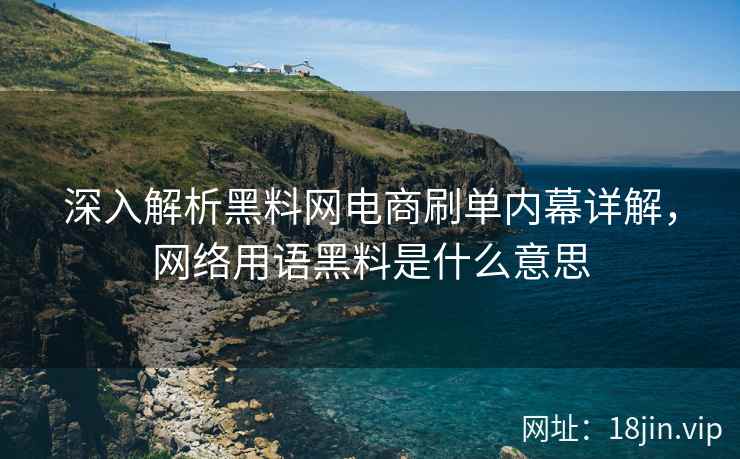 深入解析黑料网电商刷单内幕详解，网络用语黑料是什么意思