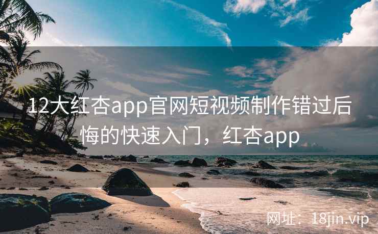 12大红杏app官网短视频制作错过后悔的快速入门，红杏app  第2张