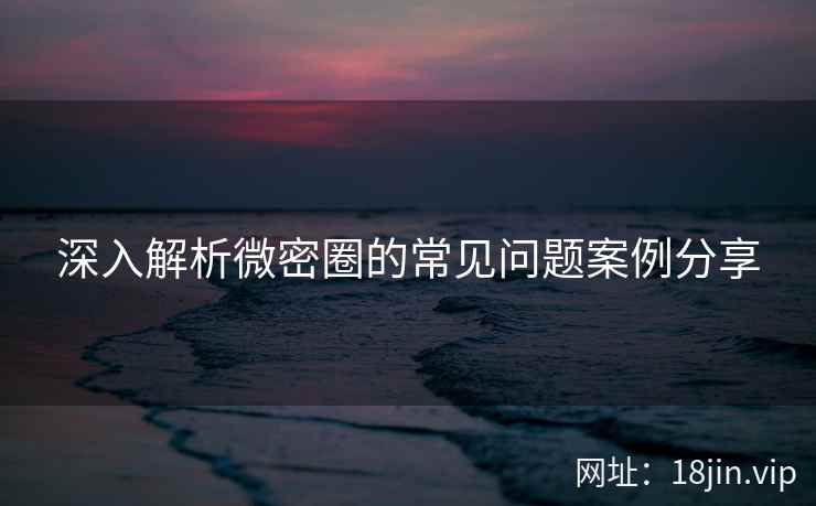 深入解析微密圈的常见问题案例分享  第2张